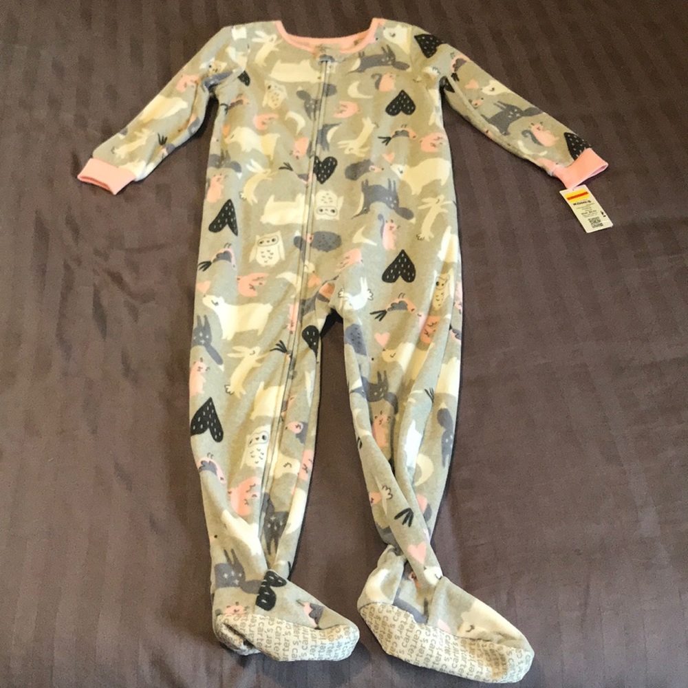 Carter’s 5T Girl’s Woodland Friends footy pajamas